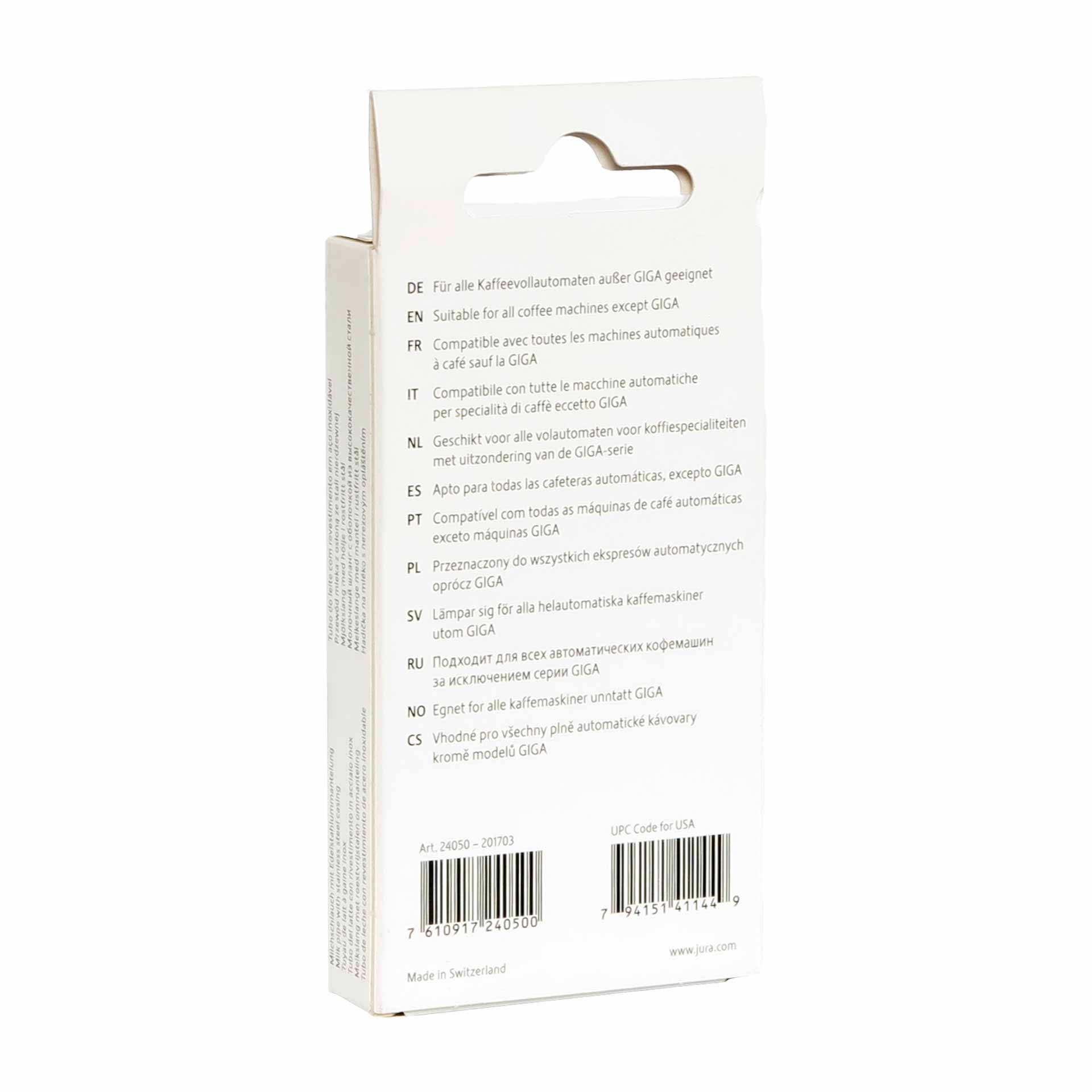 Jura Milchschlauch HP1 mit Edelstahlummantellung