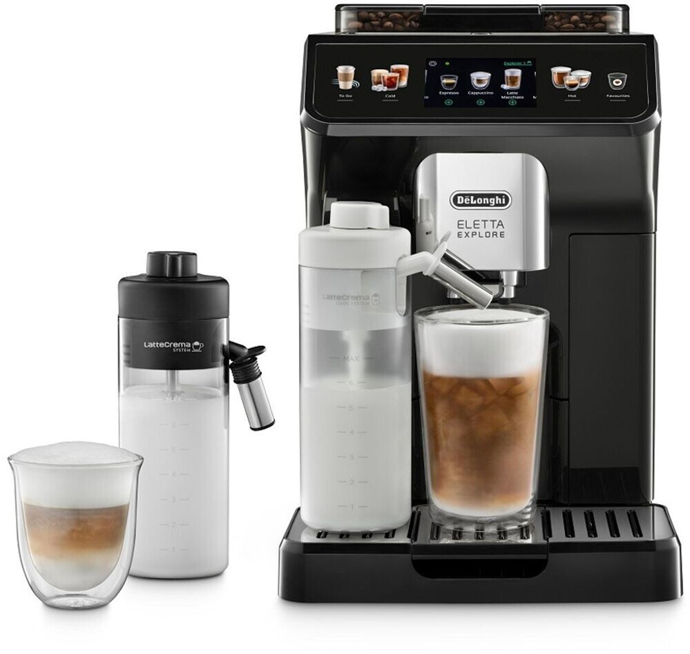 De Longhi Kaffeevollautomat Eletta Explore ECAM450.55.G, grau inkl. Starter-Paket