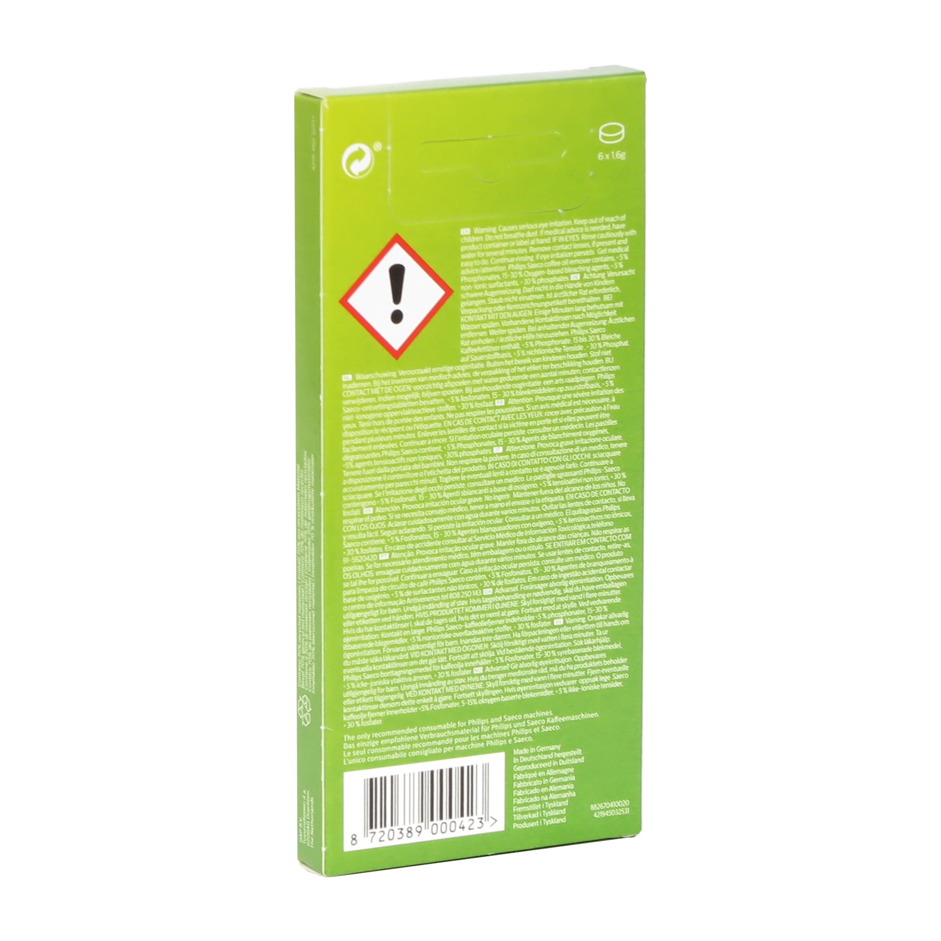 Philips Saeco Reinigungstabletten CA6704/10 CoffeeClean, 6 Stück