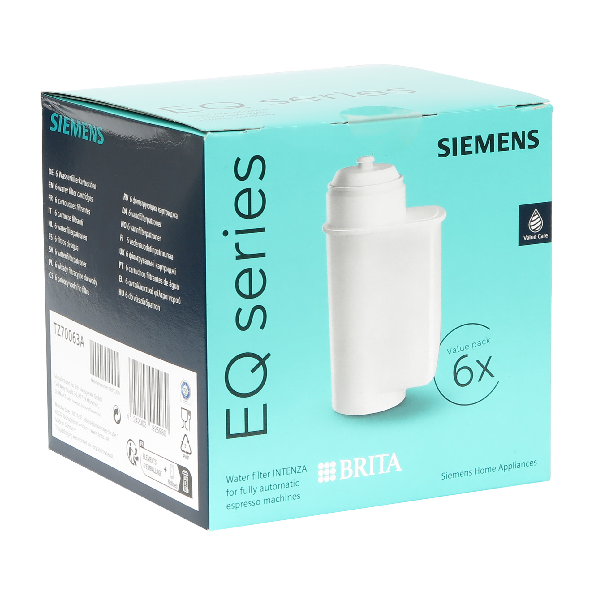 Siemens TZ70063A Wasserfilter Brita Intenza Siemens Pflege - Sparpaket für ca. 6+ Monate*