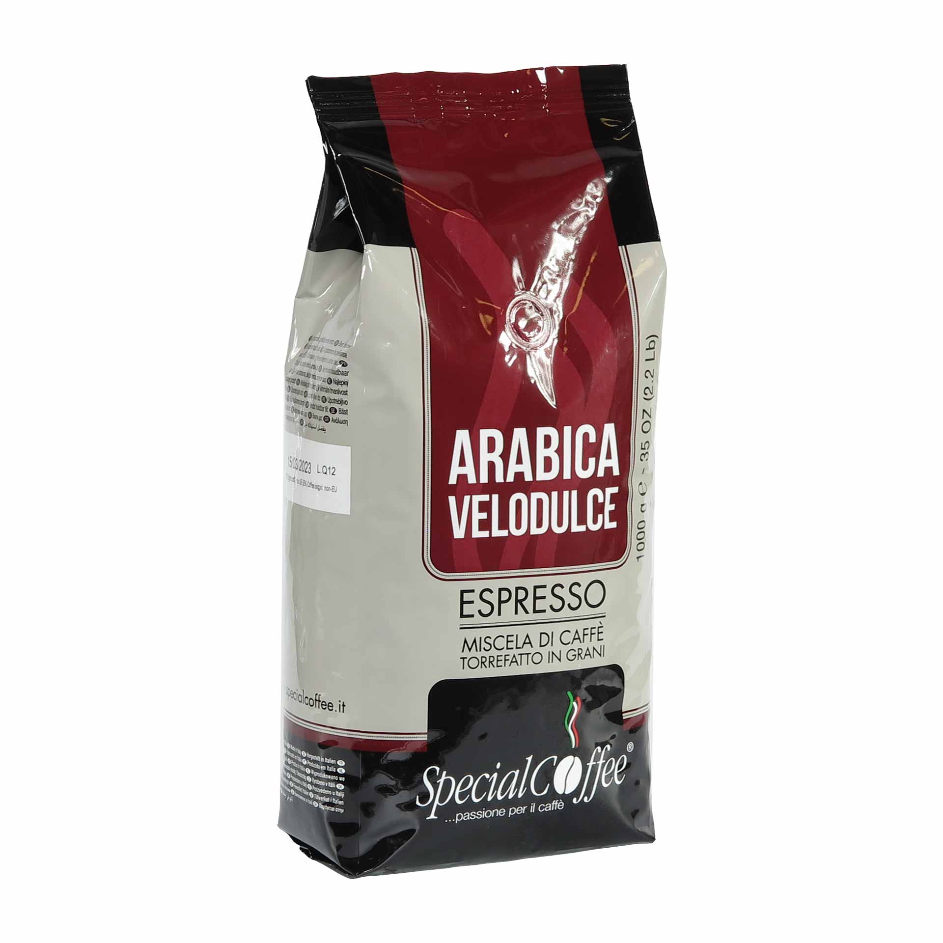 Special Coffee Espresso Arabica VELODULCE 1000g Bohnen