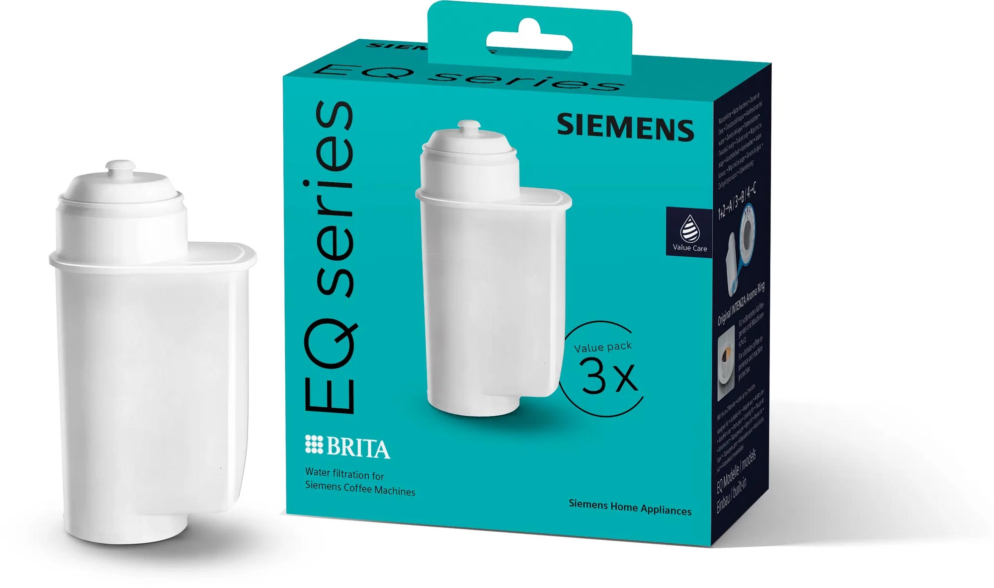 3er-Set Siemens TZ70033 EQ Wasserfilter Brita Intenza
