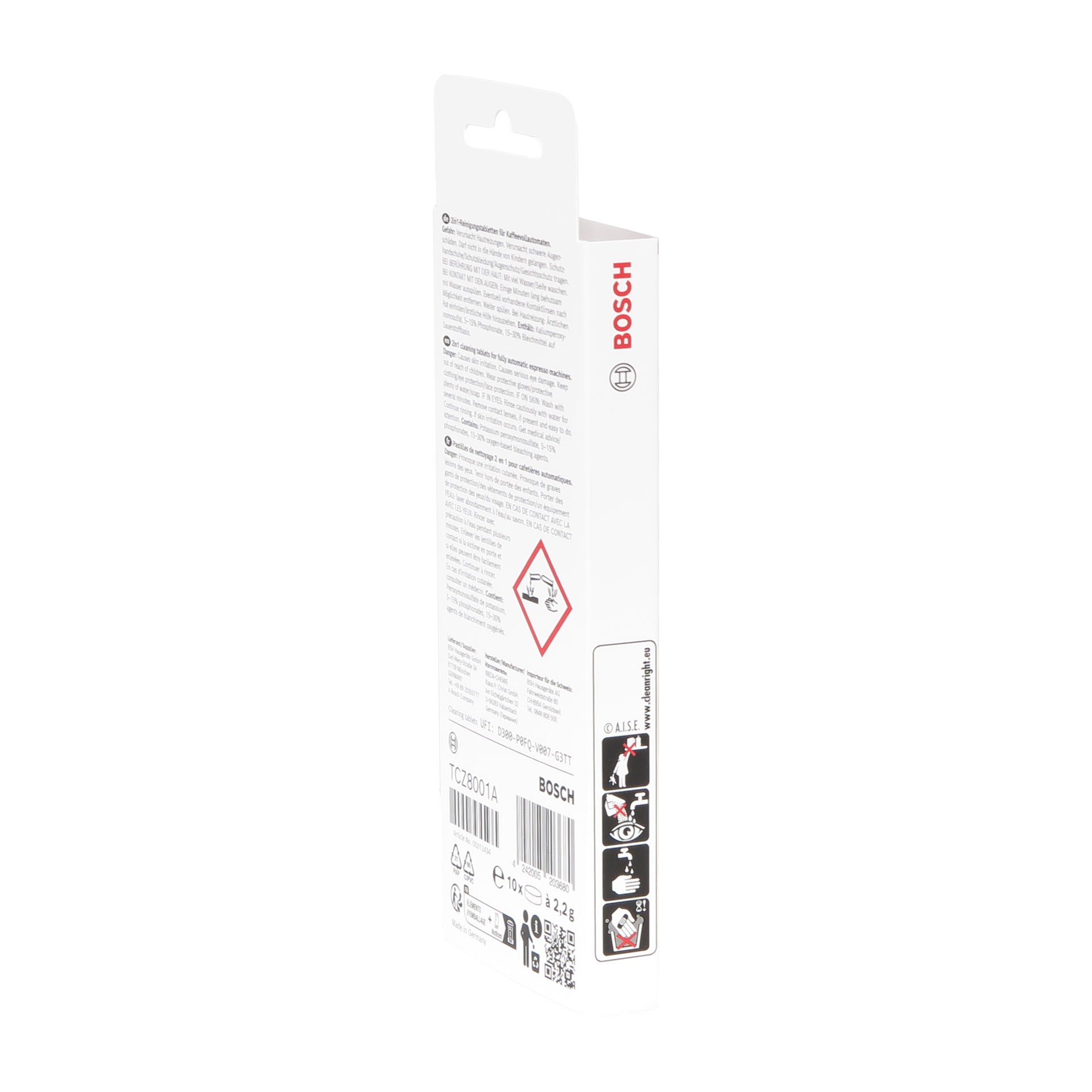 Bosch Entkalkungstabletten 2x3 Stück und Reinigungstabletten 1x10 Stück  + Bürste