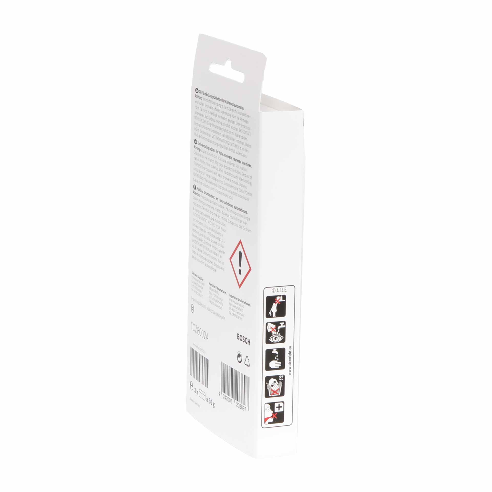 Bosch TCZ8002 VERO Entkalkungstabletten, 1 x 3 Stück