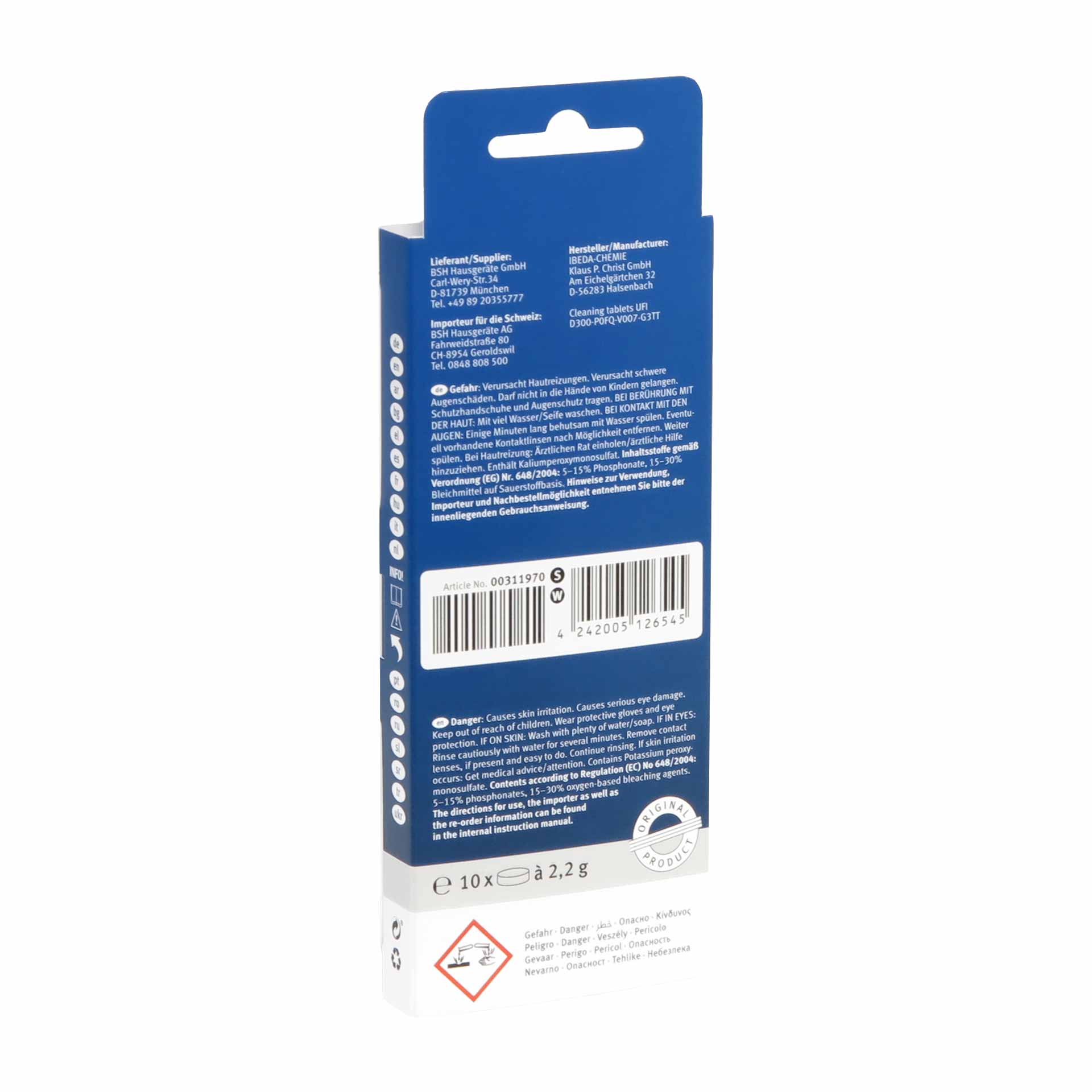 B-Ware BSH Bosch/Siemens Reinigungstabletten, 1 x 10 Stk