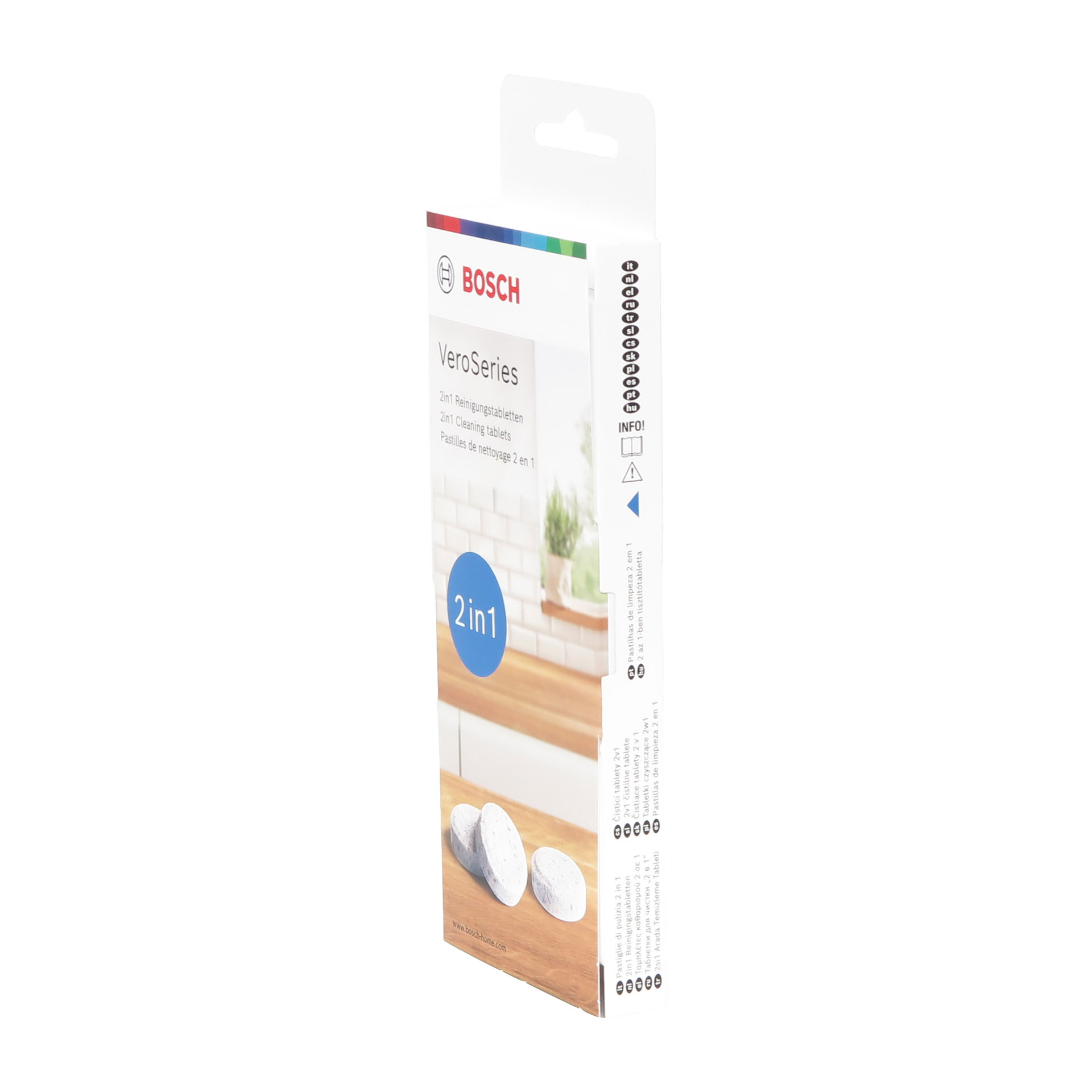 Bosch Entkalkungstabletten 2x3 Stück und Reinigungstabletten 1x10 Stück  + Bürste